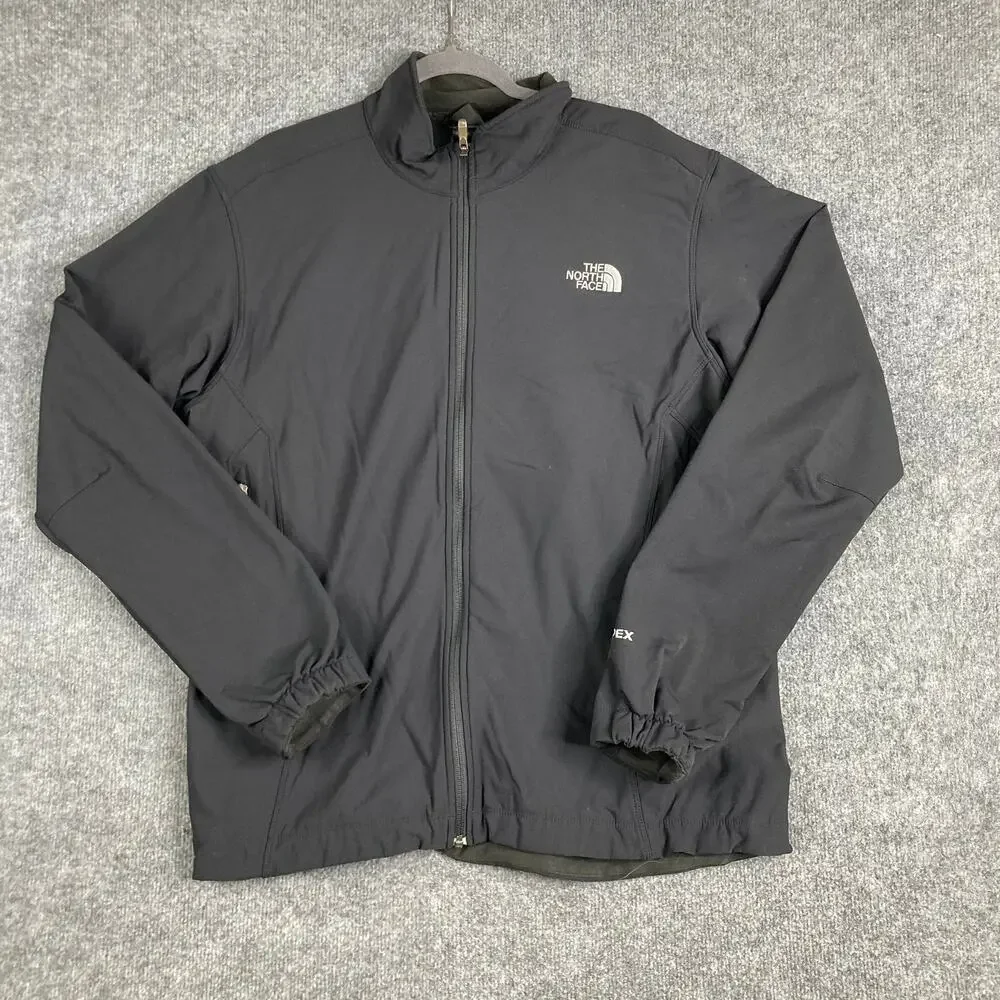 The North Face‎ Jacket XL Mens Black Apex Full Zip Softshell Outdoor Coat